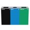 Alpine Industries 87 Gal. 3-Stream Steel Blue Mixed, Green Compost, and Black Commercial Trash Can Station ALP4450-BLK-KIT33 - alternate 1